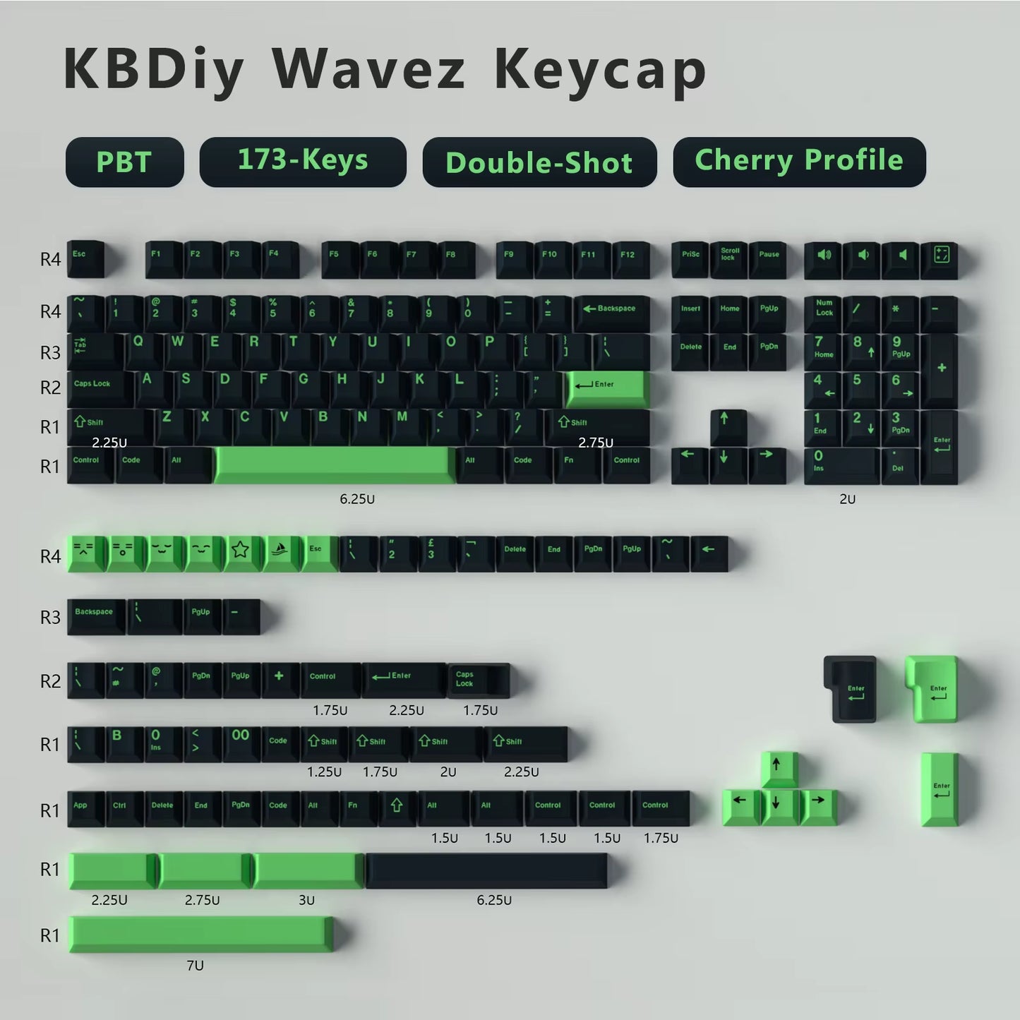 176 Keys/Set Cherry Profile PBT GMK Nautilus Keycaps Double Shot Blue for Mechanical Keyboard Keycap Custom ISO Keys 7U